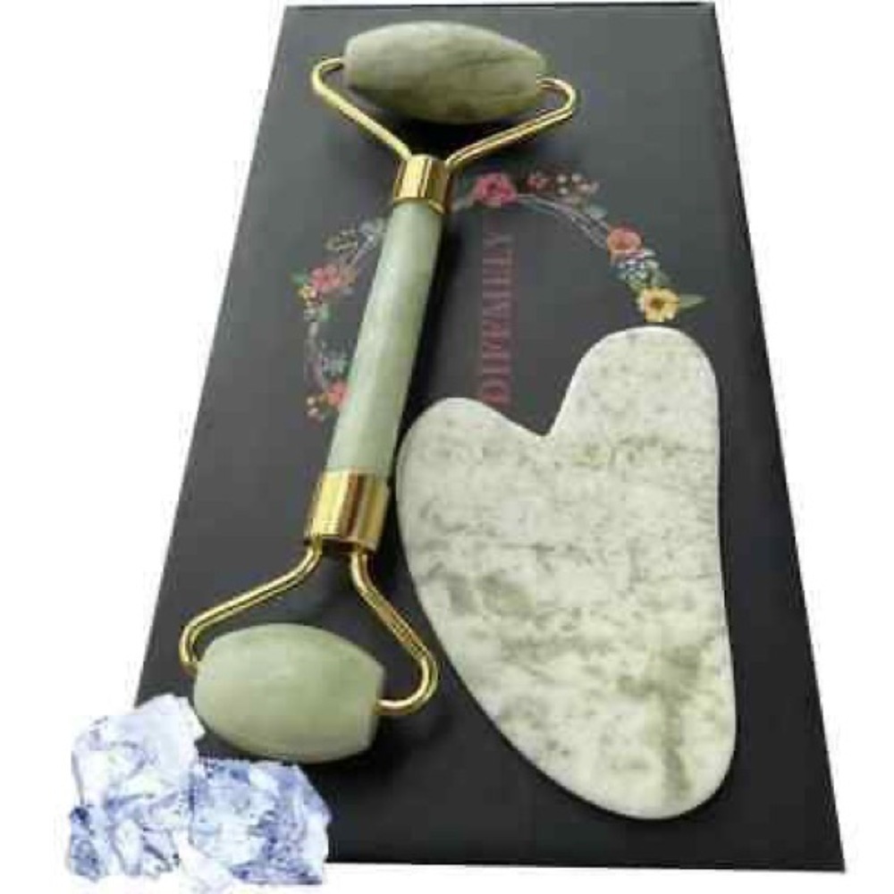 Diffmely Jade Roller GuaSha Skincare Set
